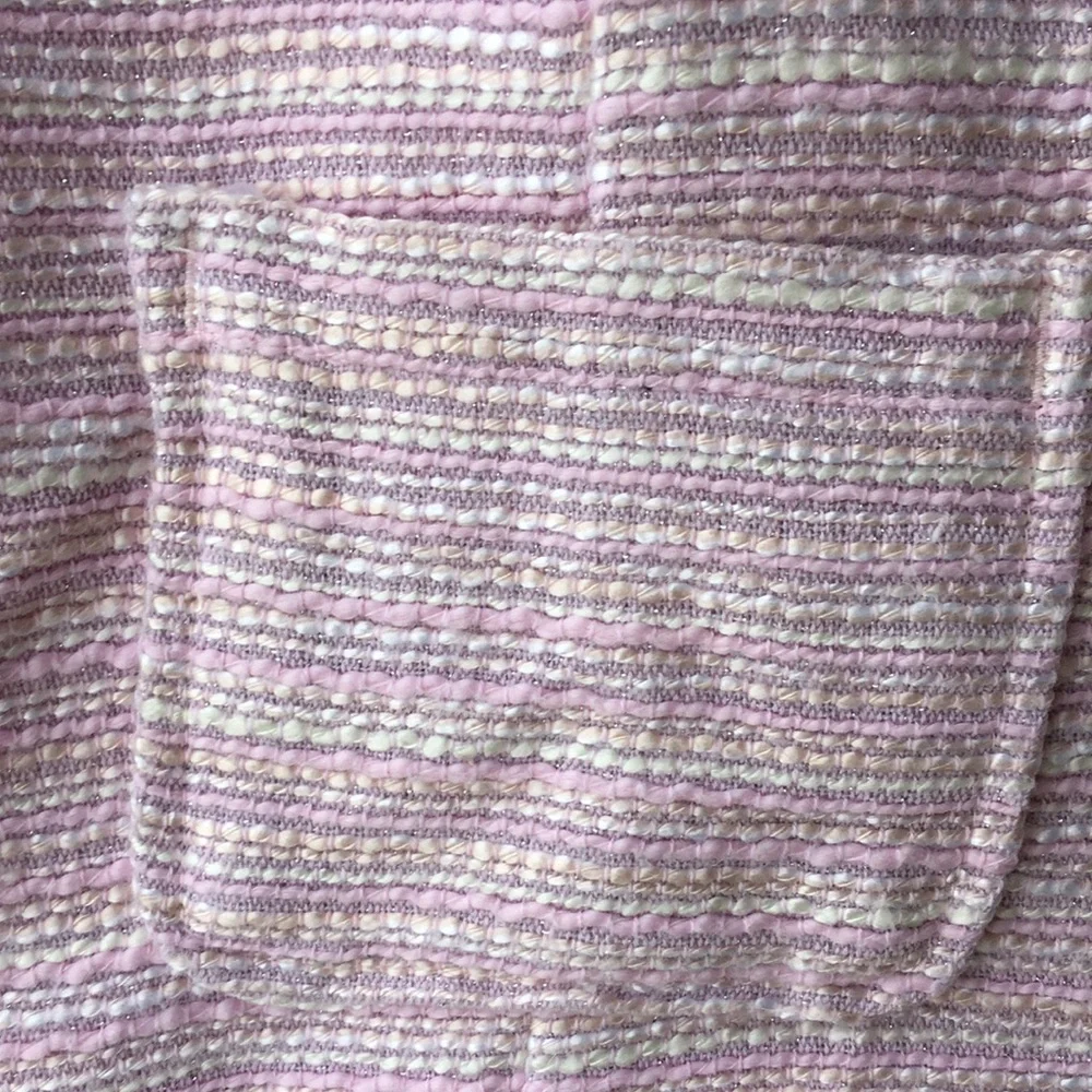 Gymboree Tweed Pink White Silver Holiday Lined Dress with Pockets SZ 10 holiday